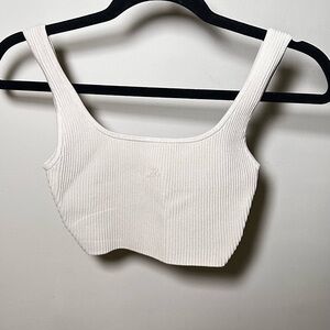 Aritzia babton light taupe cropped top. Slight worn